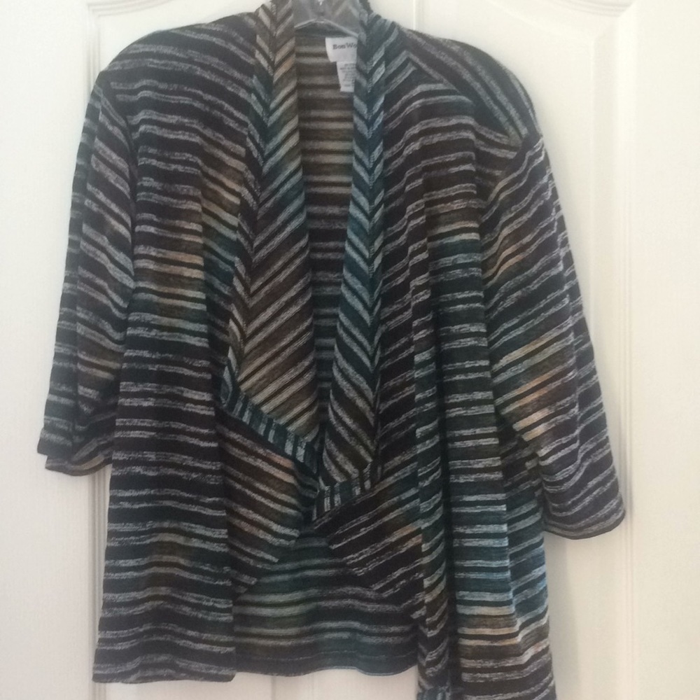 FINAL MARKDOWN LADIES bon worth open front cardigan medium petite